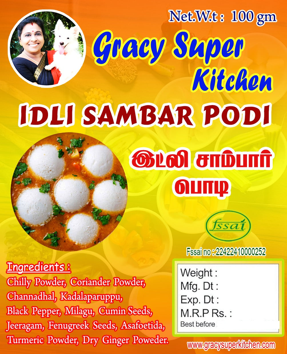 Idly Sambar Podi